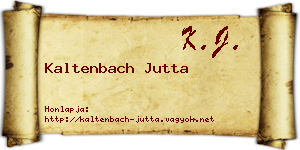 Kaltenbach Jutta névjegykártya